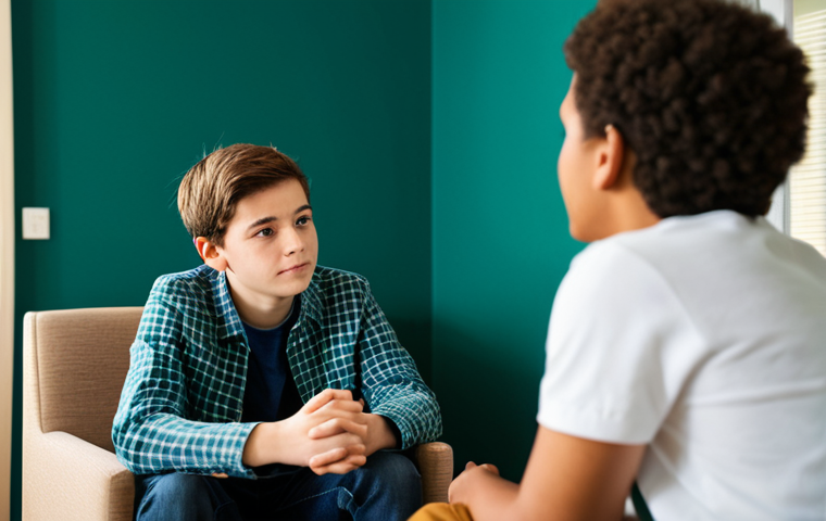 청소년상담사로서 직업적 강점 키우기 - ### Image Prompt 1: The Heart of Connection - Empathy and Active Listening