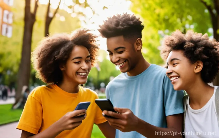 청소년상담사로서의 직업적 정체성 - **Prompt: "A diverse group of five young adults (ages 17-22), two males and three females, engaged i...