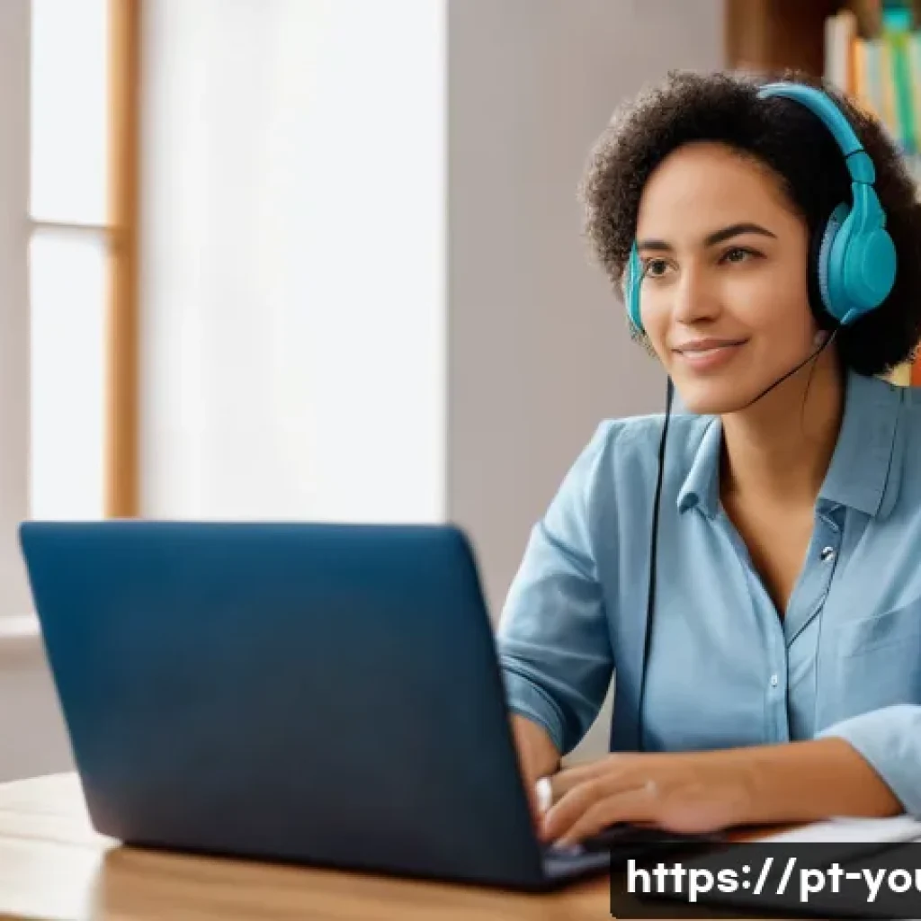 청소년상담사 자격증 취득 후 학습 지속법 - A professional youth counselor attending an online mental health workshop, sitting at a modern home ...