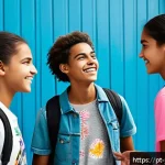 Home 19 청소년상담사로서 실무 경험의 중요성 - A compassionate youth consultant engaging in a lively and empathetic conversation with a diverse gro...
